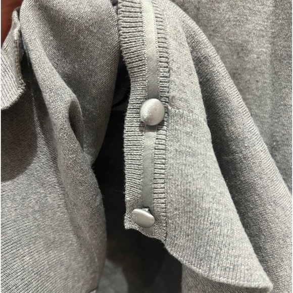 Banana Republic Silk blend Gray Button Down Cardigan. Size small Petite - Picture 5 of 9
